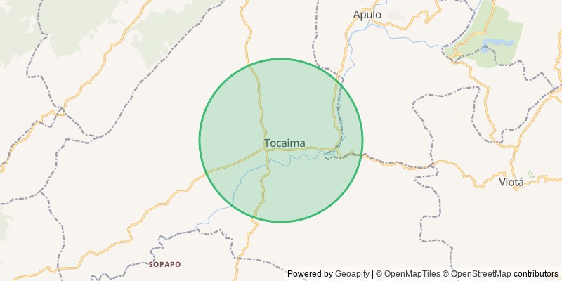 Mapa del municipio de Tocaima