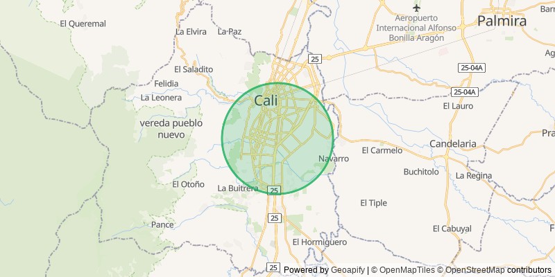 Mapa del municipio de Cali