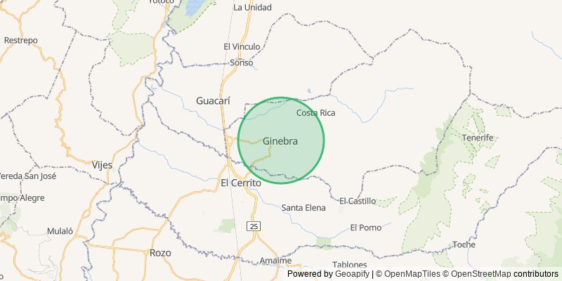 Mapa del municipio de Ginebra