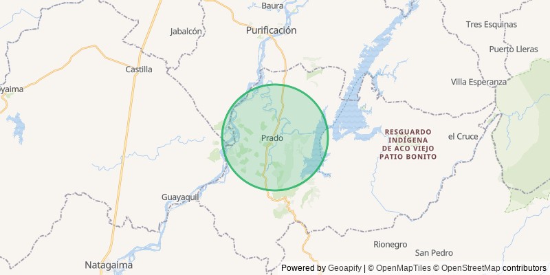 Mapa del municipio de Prado