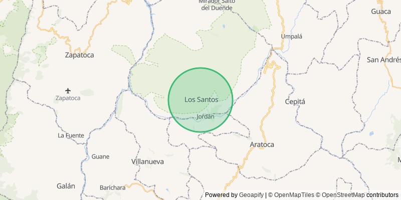 Mapa del municipio de Los Santos
