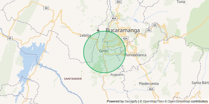 Mapa del municipio de Girón