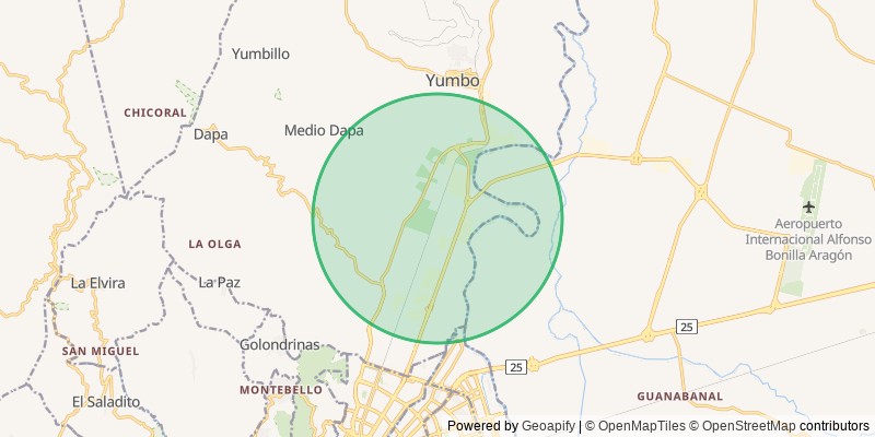 Mapa del municipio de Yumbo