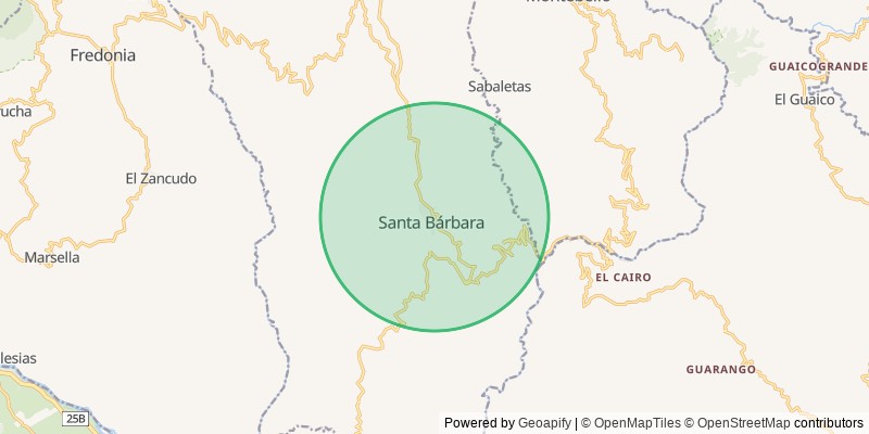 Mapa del municipio de Santa Bárbara