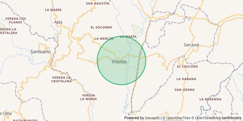 Mapa del municipio de Viterbo