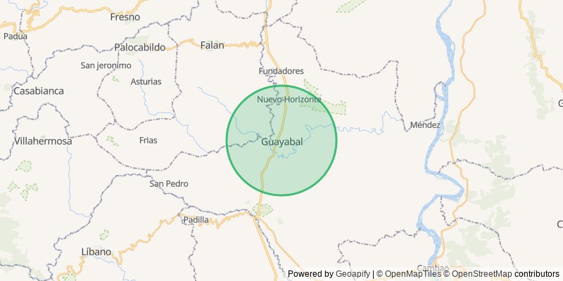 Mapa del municipio de Armero (Guayabal)